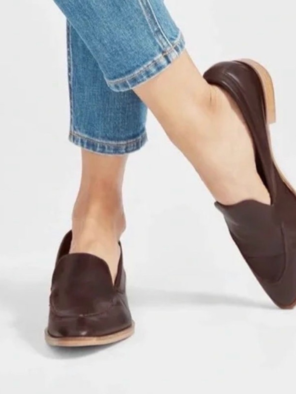 Everlane 9.5 burgundy Leather Slip-On Loafers